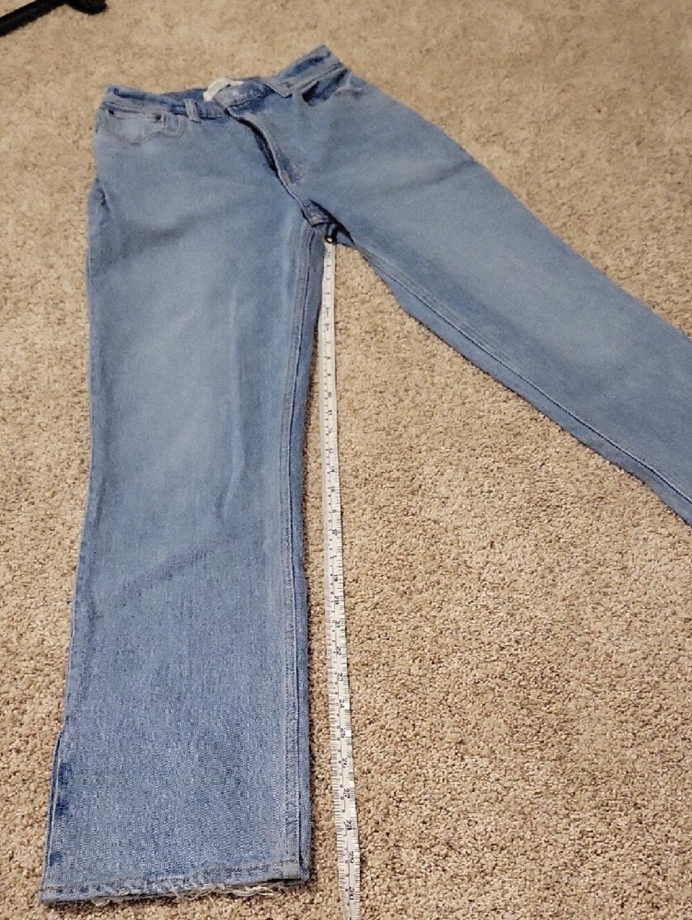 Abercrombie & Fitch Light Wash High-Rise Straight Jeans - Picture 7 of 7